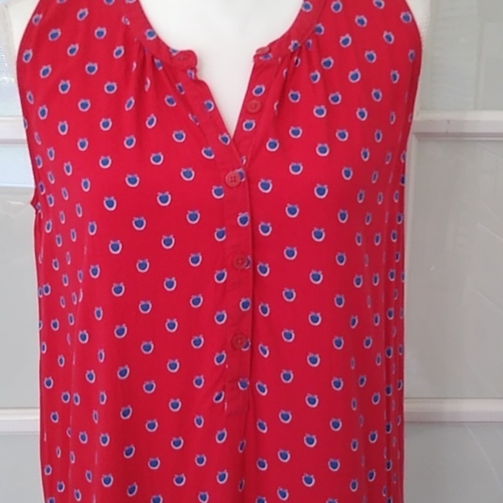 Beach Lunch Lounge Red Drop Waist Dress Size - Small - Picture 6 of 12